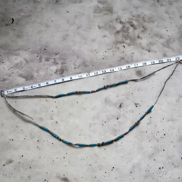 Refreshed~VINTAGE SOUTHWEST MULTI STRAND .925 HEISHI TURQUOISE & CORAL NECKLACE - Picture 7 of 7